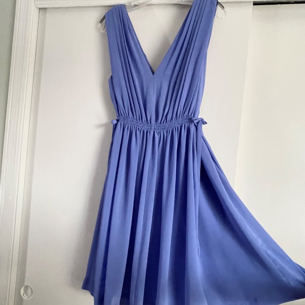 NWT Anthropologie Plus Size HD in Paris Lavana Periwinkle Grecian Pleat Dress 14